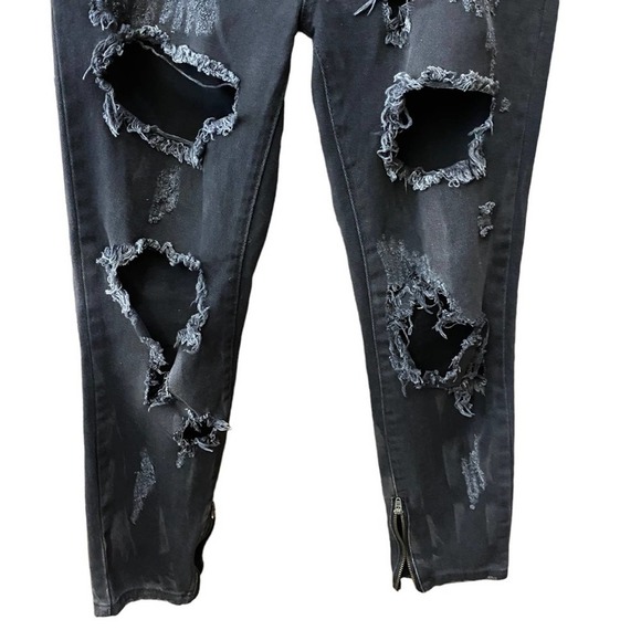 one teaspoon thrashed free birds Black distressed Jeans size 26 - Picture 8 of 13